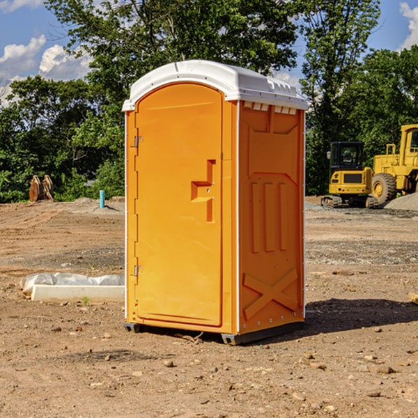 how often are the portable restrooms cleaned and serviced during a rental period in Windsor CO